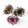 barrettes à cheveux en strass pour femmes, fleur porte bonheur, couleur brillante, queue de cheval, épingle à cheveux, accessoires de cheveux pour filles