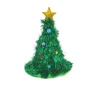 boule en tissu de soie non tissé brillant pour la maison, chapeau étoile de noël, décor de noël, chapeau d'arbre de noël, ornements de noël