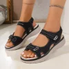 summer new women's sport sandals thick sole shoes platform lightweight plus size casual comfortable fish mouth sandals
