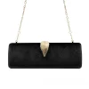 2025 pochette de soirée en velours de luxe avec fermoir en feuille de cristal, sac à main avec chaîne pour dîner de gala, mariages, cocktails