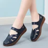 sandales d'Été confortables pour femme, chaussures rondes creuses, parka, semelle de plage souple