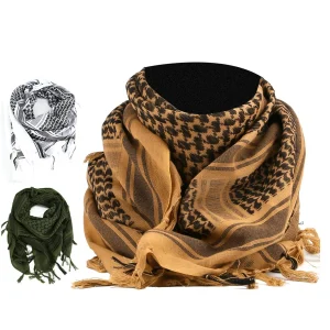 Keffiyeh tactique Shemagh écharpe arabe châle cou couverture tête enveloppement coton hiver foulards