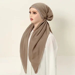 Foulard musulman pour femmes, Hijab tendance, couverture complète, tissu Premium respirant, couleur à la mode, Texture douce, facile à assortir
