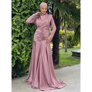 Haute qualité Abaya dubaï Robe musulmane de luxe haut de gamme saoudien noir Abaya Ramadan élégant longues robes de soirée mode longue Robe