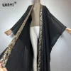winyi abaya dubaï luxe kimonos lâche femme musulmane robes cardigan tenues de plage caftan plage couvrir robe de soirée maxi manteau