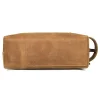 pochette vintage de luxe en cuir crazy horse, trousse de toilette, sac de rangement pour hommes, sac de maquillage, pochette à main en cuir pour femmes, sac de lavage