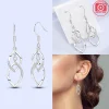boucles d'oreilles en diamant rotatif délicates originales, en argent 925, bijoux de luxe pour femmes, cadeau de remise de diplôme pour petite amie