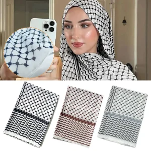 Grande taille Kuffiyeh imprime Hijab coton écharpe respirant doux longue mode avant foulards foulard musulman Hijabs châle Ramadan
