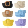 ceinture large tressée bohème pour femme, patchwork, paille tissée, environnement tendance, mode féminine, été