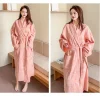 coton fleur jacquard chemise de nuit peignoir maison robe de chambre vêtements de nuit pyjamas doux confortable épais absorbant terry robe de bain