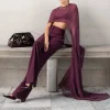 femmes en mousseline de soie châle cape élégante mode maille pure poncho haut capelets pour robe de soirée châle enveloppes couvrir fête de mariage