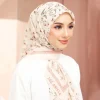 110*110 cm carré coton hijab écharpe femmes musulmanes imprimé châles doux écharpe châles et enveloppes islamiques bandeau musulman foulards