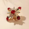 broche croisée en strass pour femmes, broches en métal, clip vintage, bijoux