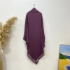 abaya avec tiens imar pour femmes musulmanes, ensemble islamique, hijab de prière, grande taille