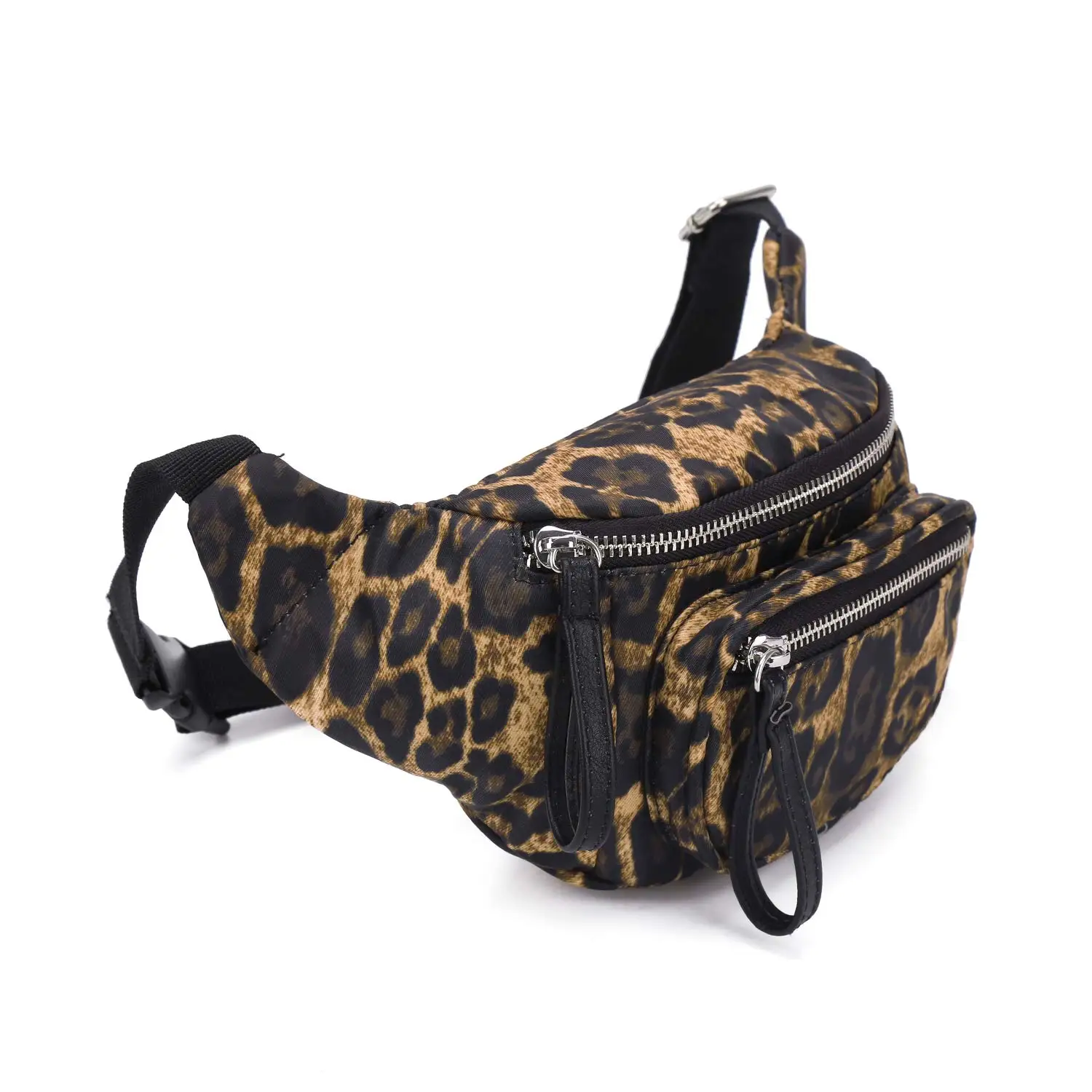 Sac banane imprimé léopard vintage pour femme, sac de taille portable pour femme