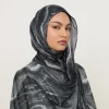 Foulard Modal musulman Jersey Hijab longue aquarelle châle à fleurs écharpe dame imprimé coloré Turban cravate tête chaîne bandeau foulards