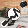 5.5 yards 1.7 "de large élastique crochet bandeau ruban crochet extensible garniture tissu pour cheveux accessoires haut tubulaire, noir