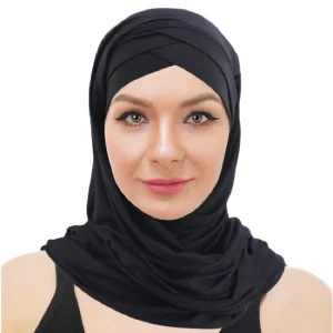 Nouveau Hijabs instantanés avec capuchon plaine Hijabs pour femmes voile musulman islamique Hijab casquette Bonnet écharpe sous-écharpe casquettes couverture bandeau