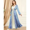 abaya – ensemble de robe intérieure brodée pour femmes musulmanes, 2 pièces, kaftan turc, robes de soirée, kimono arabe de dubaï, jalabiya