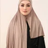 maillot modal instantané hijab écharpe femme musulman hijabs châle couleur unie facile à porter châle enveloppement avec sous capuchon pour les femmes musulmanes