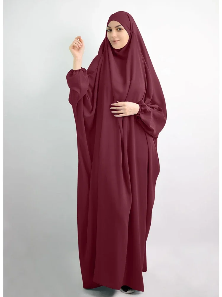 eid à capuche femmes musulmanes hijab robe vêtement de prière abaya longue khimar couverture complète ramadan robe abayas vêtements islamiques niqab jilbab