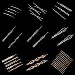 Pinces à cheveux en métal strass brillant pour femmes, épingles à cheveux simples de couleur or argent, accessoires pour cheveux de filles, bijoux