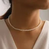 Collier classique avec pendentif en perles pour femmes, chaîne de clavicule de personnalité de tempérament, accessoire de bijoux de mariée de mariage