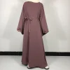 abaya nida plaine de base, 15 couleurs, avec ceinture gratuite, haute qualité, pour femmes musulmanes, robe simple modeste, vêtements islamiques du ramadan eid