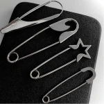 Épingles de sûreté en métal lisse, pour robe en jean, écharpe, épingles réglables, grandes épingles pour vêtements