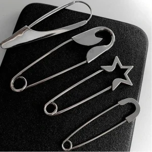 Épingles de sûreté en métal lisse, pour robe en jean, écharpe, épingles réglables, grandes épingles pour vêtements