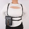 ceinture de taille pour femmes avec sac de taille rétro, adaptée au larp, ensemble de costumes de cosplay en simili cuir