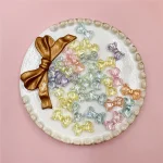 30 pièces 8.7*14.7mm AB Transparent petites perles de nœud papillon matériel créatif décoratif bijoux à bricoler soi-même accessoires en gros