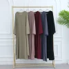 robe abaya élégante hijabi, manches évasées, ceinture intégrée, robe longue pour femmes musulmanes, événement de soirée, vêtements islamiques du ramadan eid dubaï