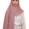 Écharpe en jersey de coton instantané pour femmes musulmanes, hijab avec cerceau, écharpes de sauna sans épingle, 53 couleurs