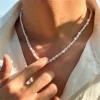 collier ras du cou en perles vintage pour femme, bijoux de tempérament perlés élégants, nouvelle mode, simple, 216.239., fête de mariage