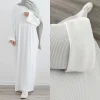 abaya en tricot côtelé pour femmes musulmanes, hijab décontracté, robe, islam, dubaï, turquie, tenue modeste, ramadan, eid, kaftan, hijine y, vêtements d'automne et d'hiver