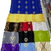 en vente mode africaine écharpe musulmane turban femmes taille moyenne paillettes broderie mousseline de soie islamique hijab broder ramadan dubaï