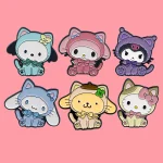 Broches d&rsquo;animaux mignons pour vêtements, épingles en émail, badges d&rsquo;anime de dessin animé, accessoires de bijoux pour femmes, cadeaux pour amis