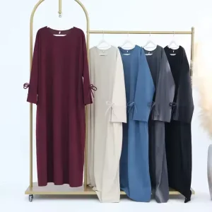 Eid Ramadan velours côtelé Abayas dubaï turquie caftan pour femmes musulman Robe modeste Robe arabe Kebaya Caftan Marocain Femme Musulmane