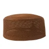 chapeau prière hijab tricoté, turban indien pour adultes, chapeau rond kufi en coton respirant, chapeau arabe, chapeau
