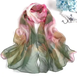 Foulard en soie brodé d&rsquo;été de haute qualité, châle de plage lisse et respirant, résistant au soleil, protection solaire, Hijab pour femmes, nouvelle collection