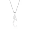 collier ras du cou avec 26 lettres de l'alphabet anglais pour femmes, bijoux couleur argent, a b c d e f g h i j k l m n o p q r s t u v w x y z