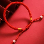 Bracelet à nœud fait à la main, corde rouge, pour femmes/hommes, bouddhisme, rouge, Protection pour Couples, amitié Boho