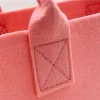 sac à bandoulière en feutre simple, grande capacité, fourre tout de couleur unie, sac à main pour femmes et filles