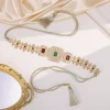 une ceinture bijoux pour femme en alliage de luxe réglable, idéale pour les mariées du moyen orient et les cadeaux de mariage.