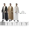 robe couverte de cérémonie arabe en mousseline de soie brodée, robe de commencement musulmane, cape classique, caftan thawb islamique