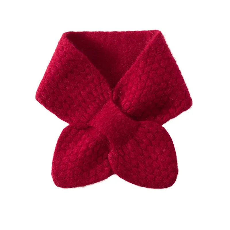 Petite écharpe Simple pour femmes, manteau d'automne et d'hiver, décoration, faux col croisé perforé, couleur Pure, écharpe paresseuse tendance assortie avec tout
