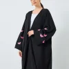 moyen orient élégant abaya femmes musulmanes à manches longues broderie ample abayas islamique maxi robes caftans arabes jilbabs