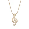 pendentif note de musique élégant pour femme, colliers de présidence, cristal brillant, bijoux de mariage en cone contre indiqués, bonne qualité, cadeau des travailleurs mus479