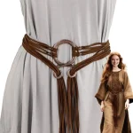 Ceinture de corde Viking-Costume Viking pour femmes, ceinture médiévale avec Troll, accessoires de sorcière croisée, Cosplay d&rsquo;halloween